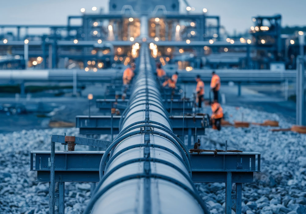 Construction of 12 valve pits at gas processing stations 608, 609, and 610 by Bidboland Gas Refinery Company.